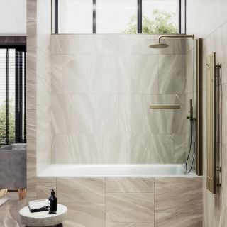 Шторка на ванну MaybahGlass MGV-764-2 40см бронза